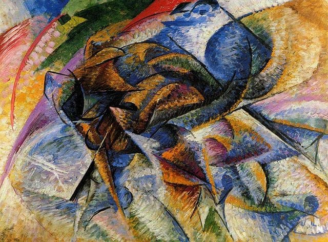 dynamism of a biker umberto boccioni art quiz questions